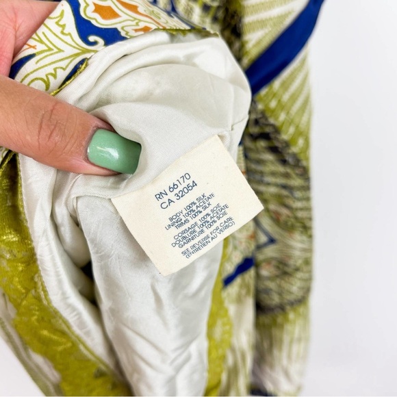 Edme & Esyllte Anthropologie Size XL Dress 100% Silk Mini A-Line w Pockets Green - Picture 5 of 10